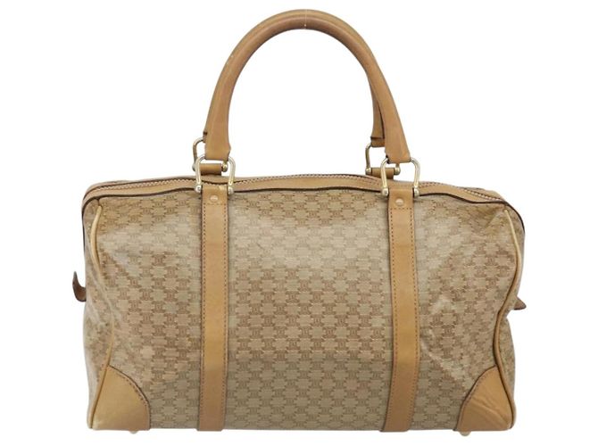 Céline CELINE Macadam Canvas Handtasche PVC Beige Silber Authentisch ka2034 - Ansicht 2
