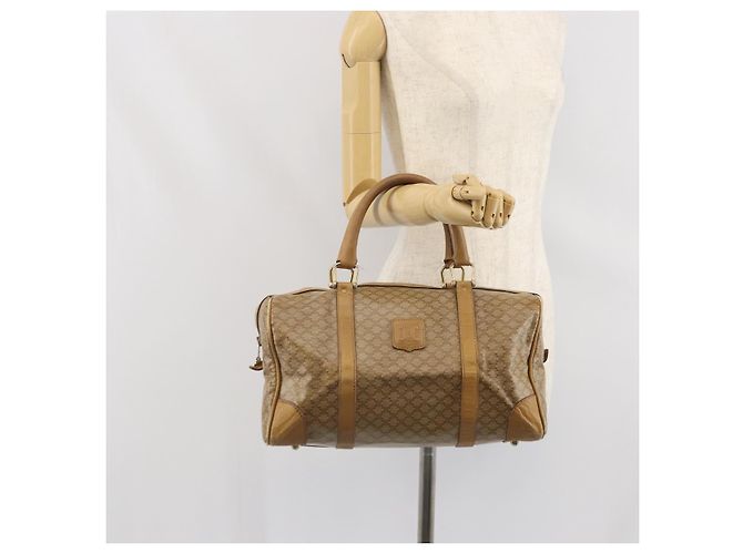 Céline CELINE Macadam Canvas Handtasche PVC Beige Silber Authentisch ka2034 - Ansicht 21