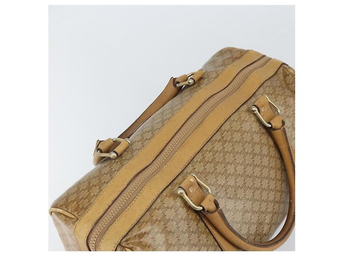 Céline CELINE Macadam Canvas Handtasche PVC Beige Silber Authentisch ka2034 - Ansicht 6