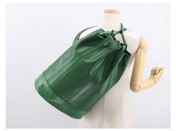LOUIS VUITTON Borsa a Spalla Epi Randonnee GM Verde M43084 LV Auth 165041 - vista 22