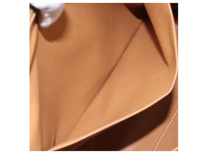 Céline Borsa Clutch in Tela Macadam CELINE PVC Marrone Oro Auth 170470 D'oro - vista 12