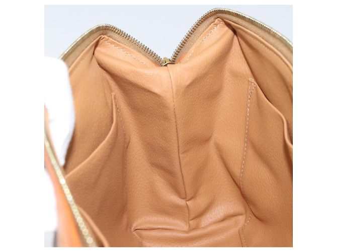 Céline Borsa Clutch in Tela Macadam CELINE PVC Marrone Oro Auth 170470 D'oro - vista 17