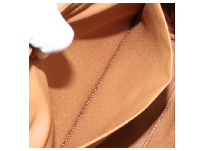 Céline Borsa Clutch in Tela Macadam CELINE PVC Marrone Oro Auth 170470 D'oro - vista 19