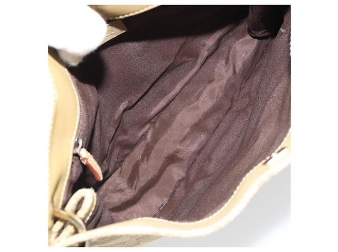 Borsa a Spalla GG Canvas Gucci Beige Oro 91762 Auth 167912 D'oro - vista 11