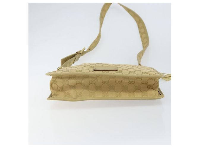 Borsa a Spalla GG Canvas Gucci Beige Oro 91762 Auth 167912 D'oro - vista 5