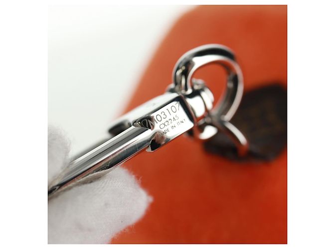 LOUIS VUITTON LV Lucky Rock Portachiavi in Pelliccia Arancione M03107 LV Auth 170579SAM - vista 11