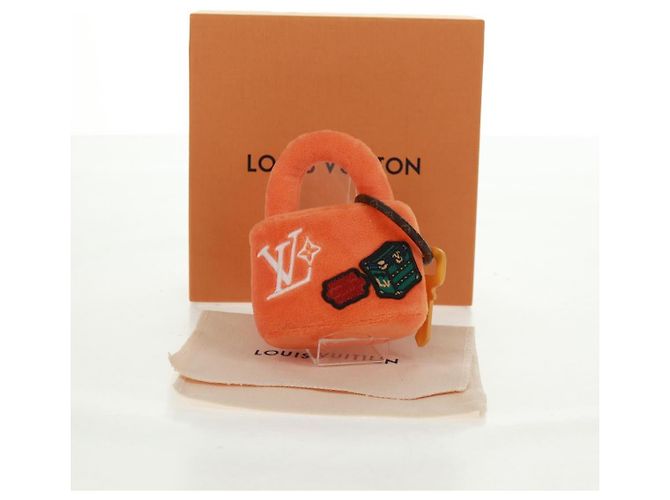 LOUIS VUITTON LV Lucky Rock Portachiavi in Pelliccia Arancione M03107 LV Auth 170579SAM - vista 12