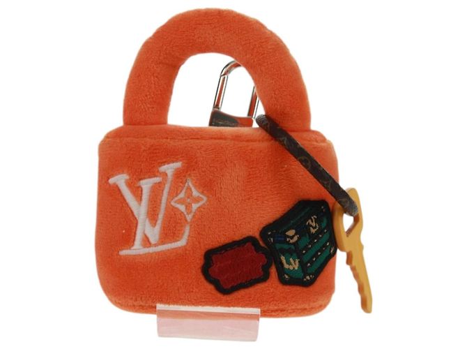 LOUIS VUITTON LV Lucky Rock Portachiavi in Pelliccia Arancione M03107 LV Auth 170579SAM - vista 13