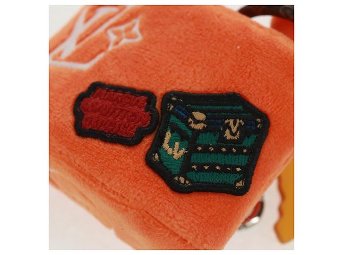 LOUIS VUITTON LV Lucky Rock Portachiavi in Pelliccia Arancione M03107 LV Auth 170579SAM - vista 14