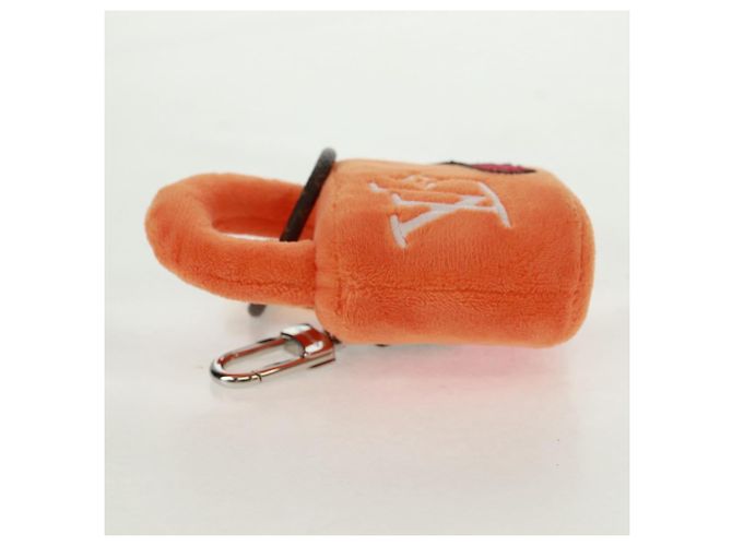 LOUIS VUITTON LV Lucky Rock Portachiavi in Pelliccia Arancione M03107 LV Auth 170579SAM - vista 3