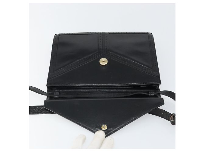 Borsa a Spalla in Pelle Nera e Oro Auth Saint Laurent 170129 Nero D'oro - vista 10