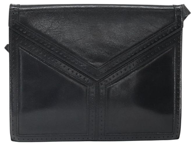 Borsa a Spalla in Pelle Nera e Oro Auth Saint Laurent 170129 Nero D'oro - vista 13