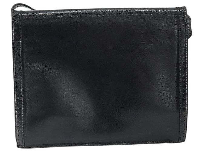 Borsa a Spalla in Pelle Nera e Oro Auth Saint Laurent 170129 Nero D'oro - vista 2
