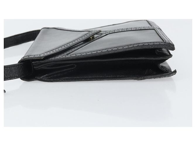 Borsa a Spalla in Pelle Nera e Oro Auth Saint Laurent 170129 Nero D'oro - vista 4
