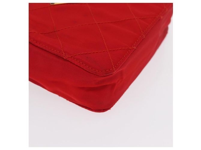 PRADA Pochette a Spalla Nylon Rossa Oro Auth 169188 Rosso D'oro - vista 14
