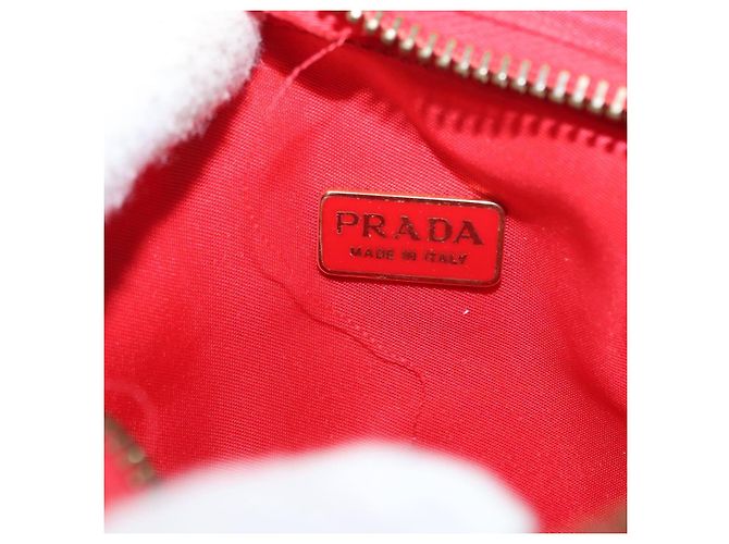 PRADA Pochette a Spalla Nylon Rossa Oro Auth 169188 Rosso D'oro - vista 18
