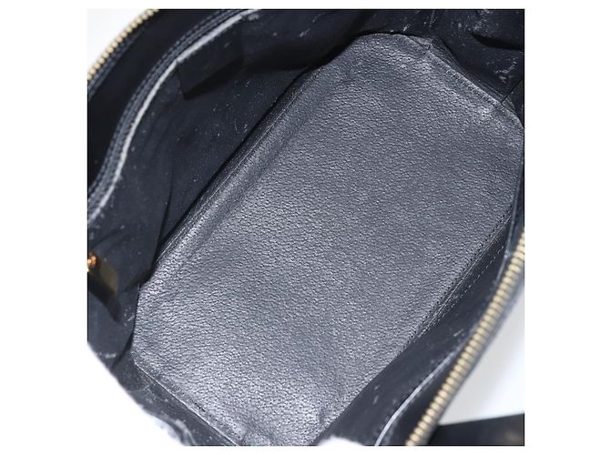 Céline Borsa a mano in tela Macadam CELINE in pelle PVC nera e oro Auth ep13232 Nero D'oro - vista 10