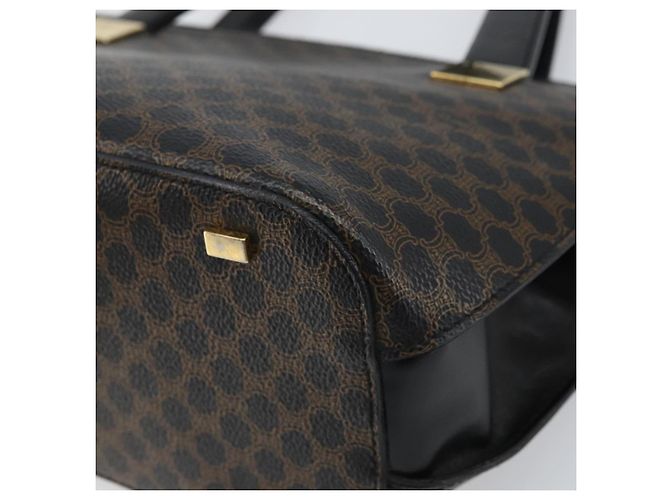 Céline Borsa a mano in tela Macadam CELINE in pelle PVC nera e oro Auth ep13232 Nero D'oro - vista 16
