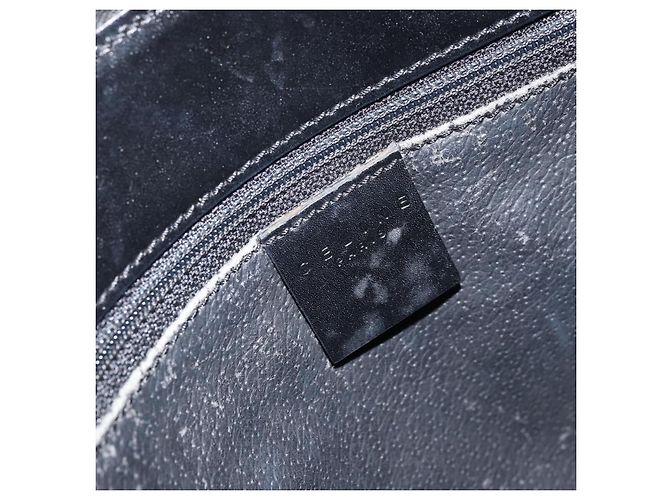 Céline Borsa a mano in tela Macadam CELINE in pelle PVC nera e oro Auth ep13232 Nero D'oro - vista 19