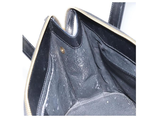 Céline Borsa a mano in tela Macadam CELINE in pelle PVC nera e oro Auth ep13232 Nero D'oro - vista 20