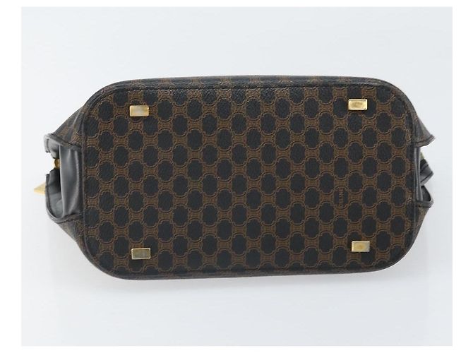 Céline Borsa a mano in tela Macadam CELINE in pelle PVC nera e oro Auth ep13232 Nero D'oro - vista 5