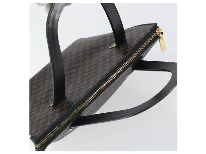 Céline Borsa a mano in tela Macadam CELINE in pelle PVC nera e oro Auth ep13232 Nero D'oro - vista 6