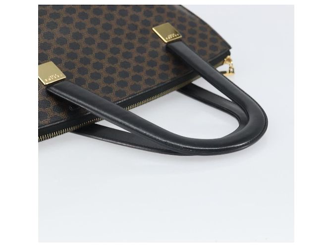 Céline Borsa a mano in tela Macadam CELINE in pelle PVC nera e oro Auth ep13232 Nero D'oro - vista 7