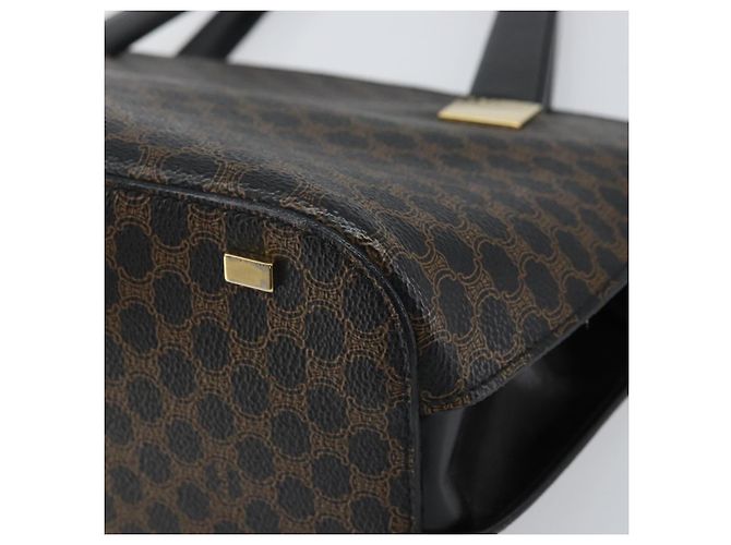 Céline Borsa a mano in tela Macadam CELINE in pelle PVC nera e oro Auth ep13232 Nero D'oro - vista 8