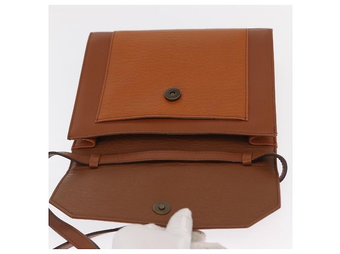 Borsa a Spalla Burberrys in Pelle Marrone Oro Auth ep13171 D'oro - vista 10