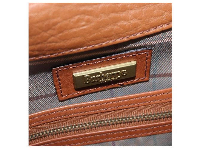 Borsa a Spalla Burberrys in Pelle Marrone Oro Auth ep13171 D'oro - vista 11