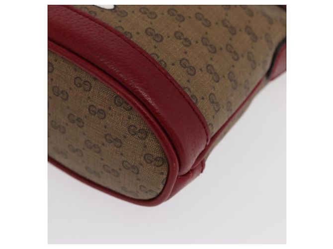 GUCCI GUCCI �~ Borsa Micro GG Supreme Doraemon PVC Beige Oro 647801 Auth 149859SM D'oro - vista 15