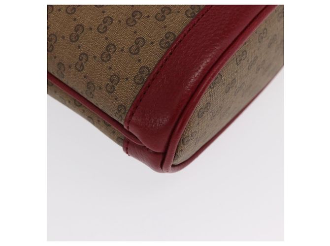 GUCCI GUCCI �~ Borsa Micro GG Supreme Doraemon PVC Beige Oro 647801 Auth 149859SM D'oro - vista 16