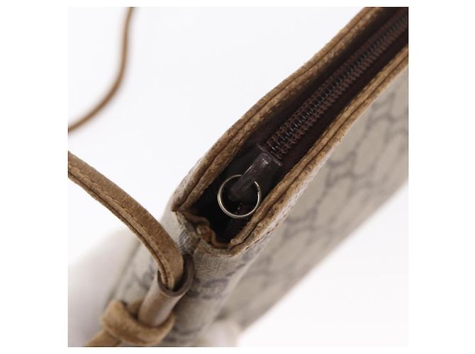 Borsa a Spalla GUCCI GG Plus Supreme PVC Beige Oro Auth ka2102 D'oro - vista 10