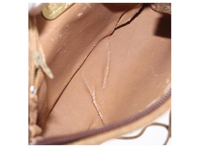 Borsa a Spalla GUCCI GG Plus Supreme PVC Beige Oro Auth ka2102 D'oro - vista 12