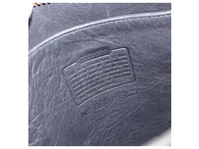 Coach Borsa a Spalla in Pelle Nera e Oro Auth am9384 Nero D'oro - vista 12