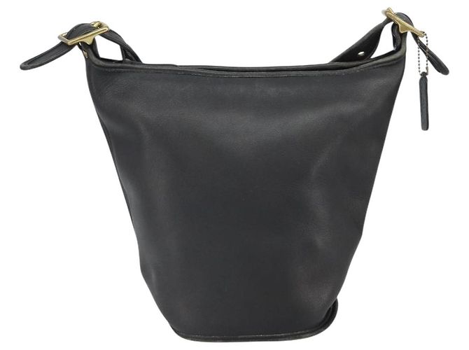 Coach Borsa a Spalla in Pelle Nera e Oro Auth am9384 Nero D'oro - vista 13