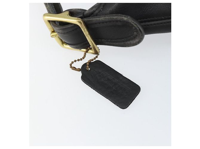 Coach Borsa a Spalla in Pelle Nera e Oro Auth am9384 Nero D'oro - vista 18