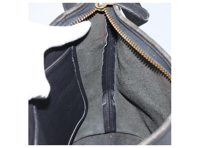 Coach Borsa a Spalla in Pelle Nera e Oro Auth am9384 Nero D'oro - vista 19