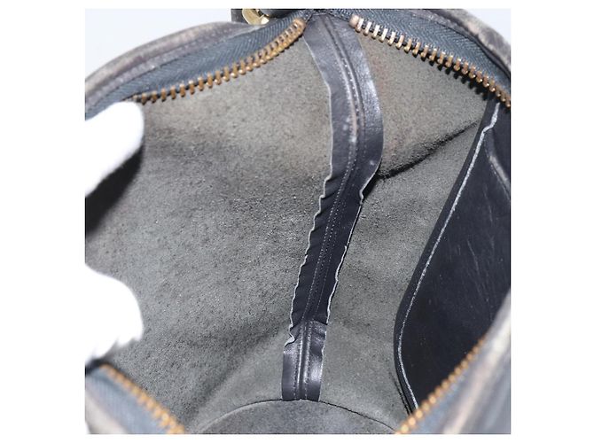 Coach Borsa a Spalla in Pelle Nera e Oro Auth am9384 Nero D'oro - vista 20