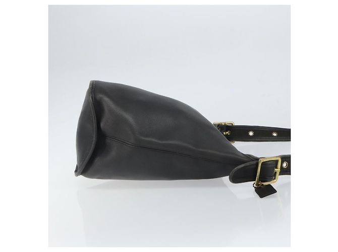 Coach Borsa a Spalla in Pelle Nera e Oro Auth am9384 Nero D'oro - vista 3