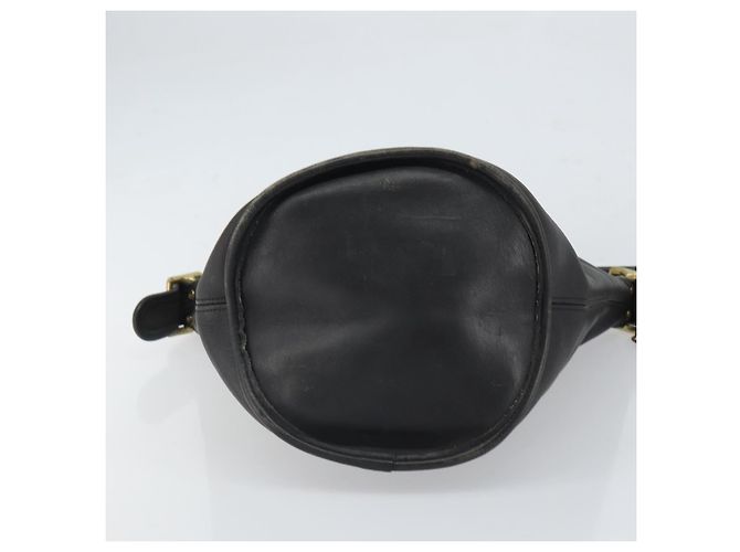 Coach Borsa a Spalla in Pelle Nera e Oro Auth am9384 Nero D'oro - vista 5