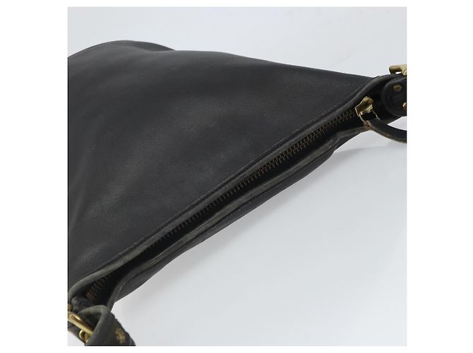 Coach Borsa a Spalla in Pelle Nera e Oro Auth am9384 Nero D'oro - vista 6