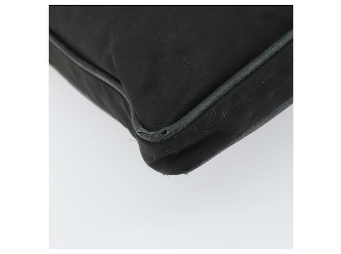 PRADA Schultertasche Nylon Schwarz Silber Authentisch 166754 - Ansicht 15