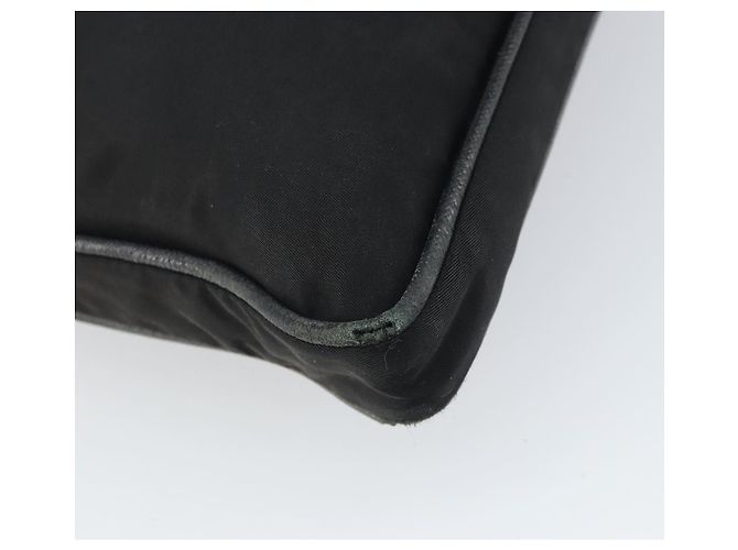 PRADA Schultertasche Nylon Schwarz Silber Authentisch 166754 - Ansicht 17