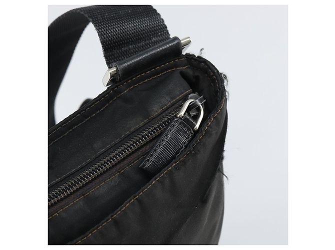 PRADA Schultertasche Nylon Schwarz Silber Authentisch 166754 - Ansicht 20