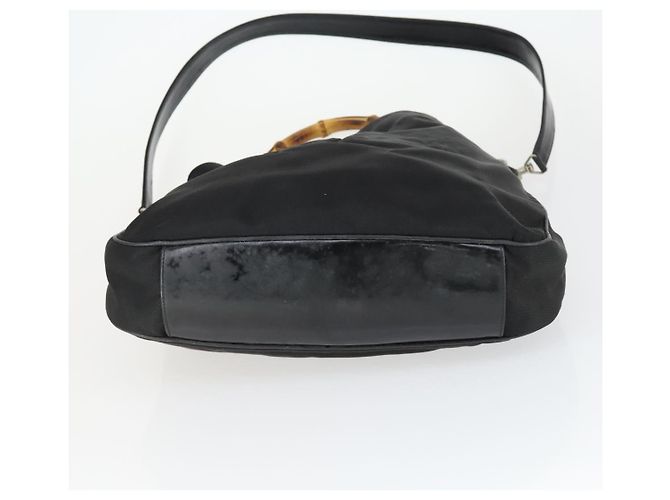 Borsa a mano in nylon Gucci Bamboo 2 in 1 marrone argento 001 1781 1577 Auth 169380 - vista 5