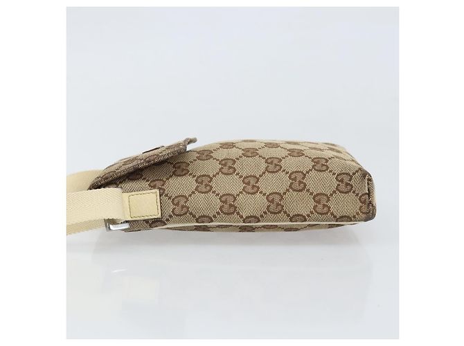 Borsa a Spalla GG Canvas Gucci Beige Argento 145865 Auth 171368 - vista 4