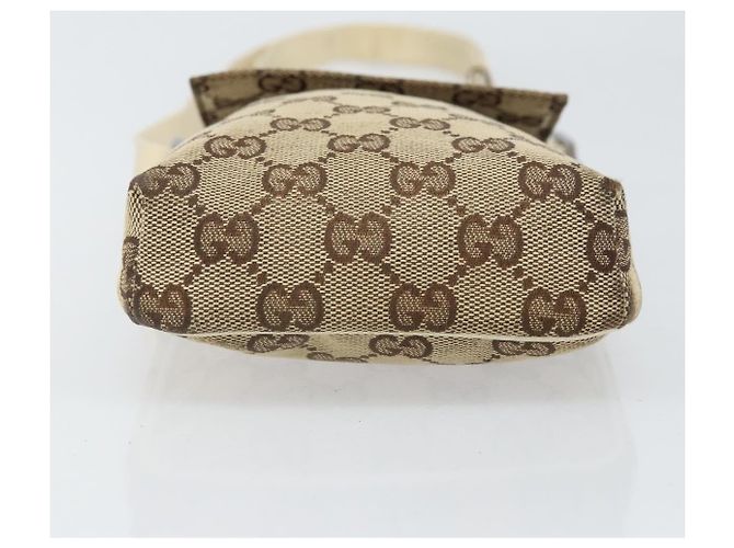 Borsa a Spalla GG Canvas Gucci Beige Argento 145865 Auth 171368 - vista 5