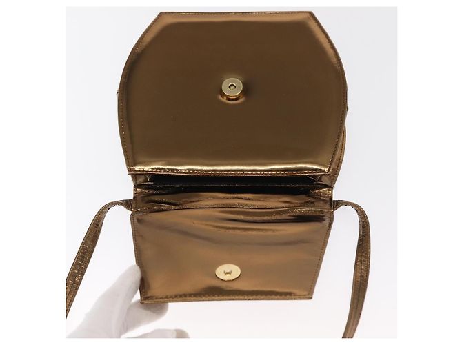 BALLY Borsa a Spalla in Pelle Oro Auth BA10280 - vista 10