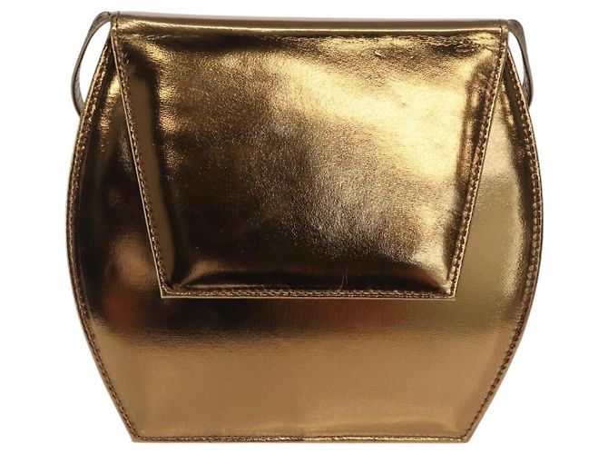 BALLY Borsa a Spalla in Pelle Oro Auth BA10280 - vista 13